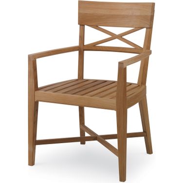 Teak Dining Arm Chair In Natural