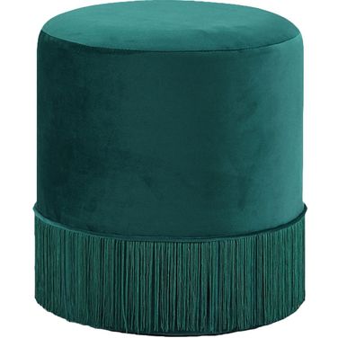 Teddy Velvet Ottoman/Stool In Green