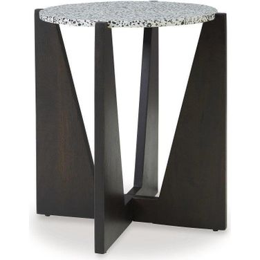 Tellrich Accent Table In Black and White