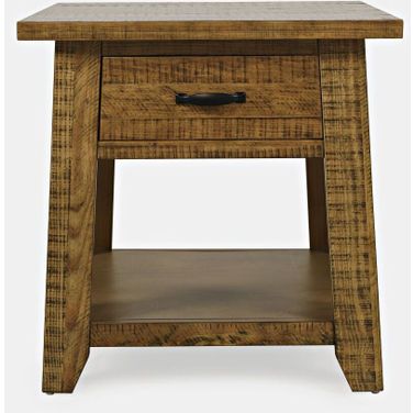 Telluride End Table with Storage In Gold