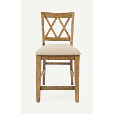 Telluride Upholstered Counter Stool Set of 2 In Gold