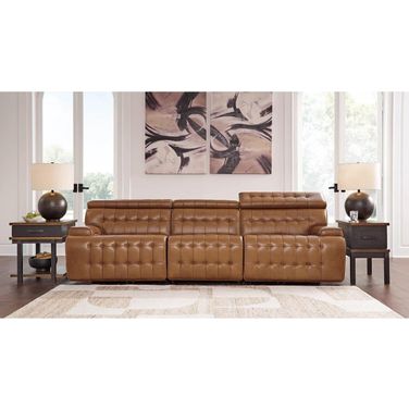 Temmpton 3-Piece Power Reclining Sofa In Chocolate