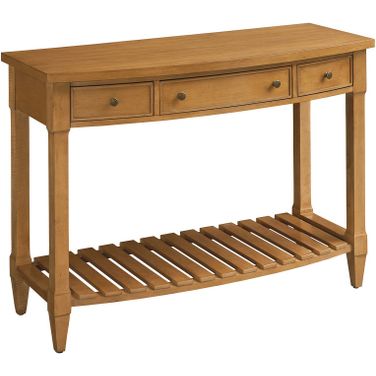 Laguna Temple Bowfront Console Table In Table Rock