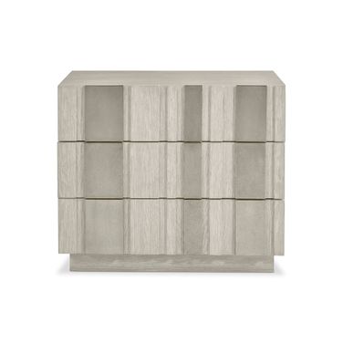 Tempo 3 Drawer Nightstand In Beige