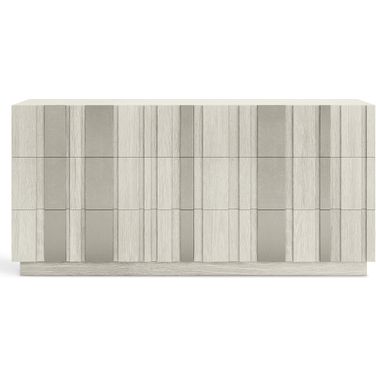 Tempo Dresser with Metal Overlay In Beige