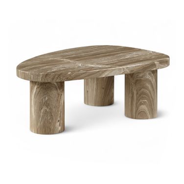 Teramo Concrete Indoor and Outdoor Coffee Table In Beige
