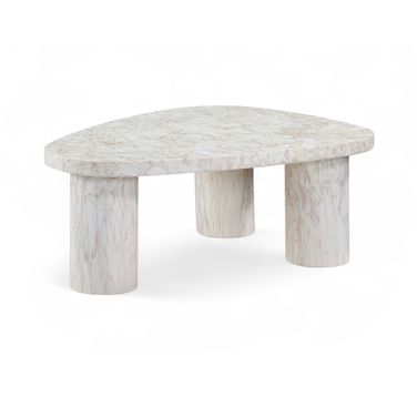 Teramo Concrete Indoor and Outdoor Coffee Table In White