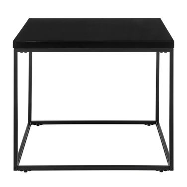 Teresa 24 Inch Side Table In High Gloss Black and Matte Black