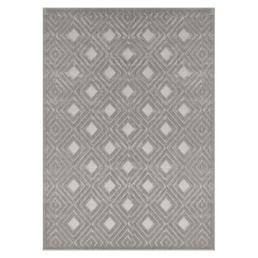 Terra 7'10" x 9'10" Lincoln Diamond Indoor/Outdoor Area Rug In Gray