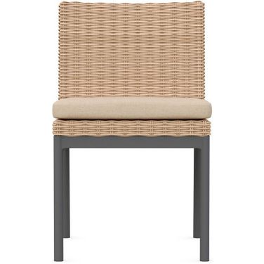 Terra Armless Dining Chair Set of 2 with Cushion In Ginger and Natural
