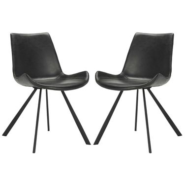 Terra Black Midcentury Modern Dining Chair Set of 2
