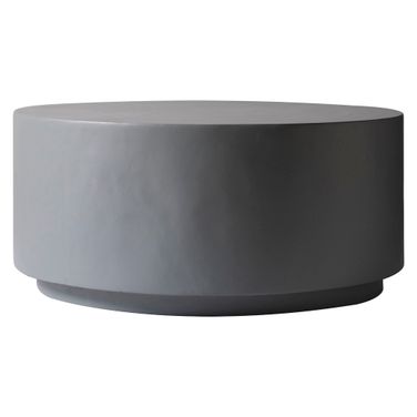 Terra Fiberglass Outdoor Coffee Table In Grey