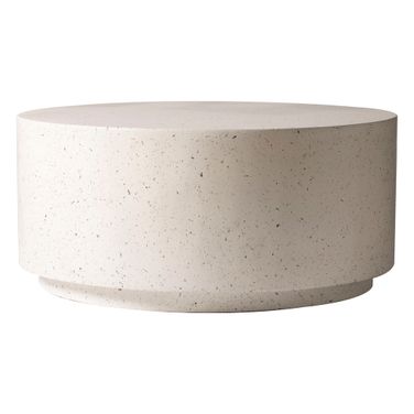 Terra Fiberglass Outdoor Coffee Table In White