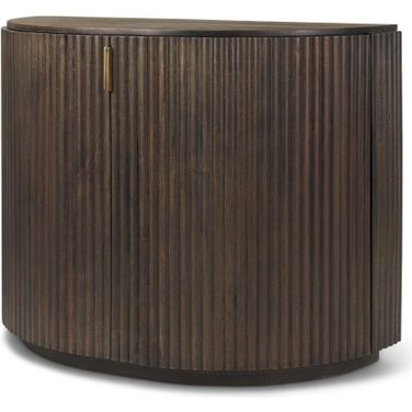 Terra Fluted Dark Brown 2-Door Accent Cabinet