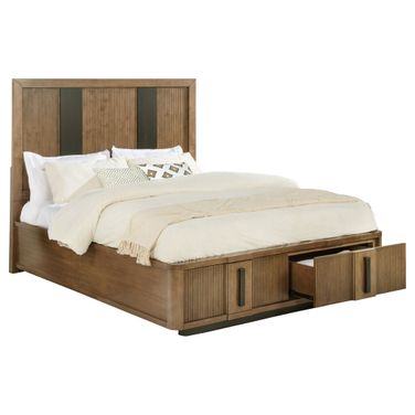 Terrace 2-Drawer Eastern King Storage Bed In Ash Brown