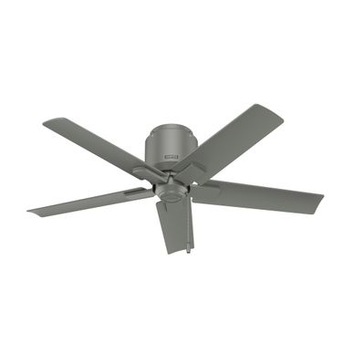 Terrace Cove 44 Inch Low Profile Damp Rated Ceiling Fan and Pull Chain In Matte Silver