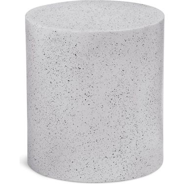Terrazo End Table In White