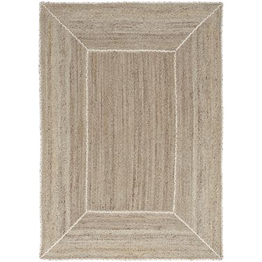 Terrazzo Jute Farmhouse 6' x 9' Indoor Rug In Natural and Grey
