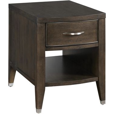 Tesha Rectangular Charging Chairside In Velvet