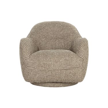 Tesoro Swivel Lounge Chair In Torched Meringue