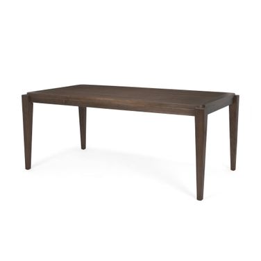 Teva 72 Inch Wood Rectangular Dining Table In Dark Brown