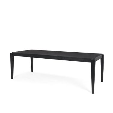 Teva 92 Inch Wood Rectangular Dining Table In Black