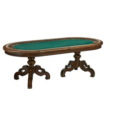 Texas Hold'em Game Table In Brown and Green
