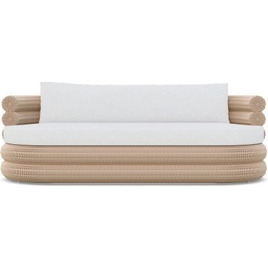 Texoma 3 Seat Sofa with Cushion In Polar and Almond