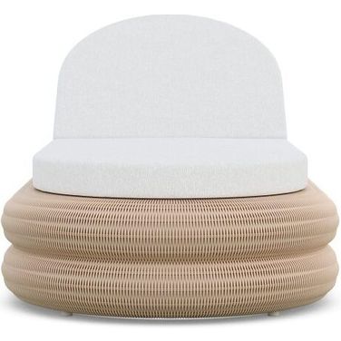 Texoma Chaise Lounge with Cushion In Polar and Almond