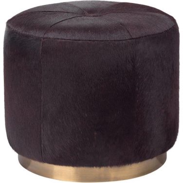 Thackeray Round Pouf In Espresso
