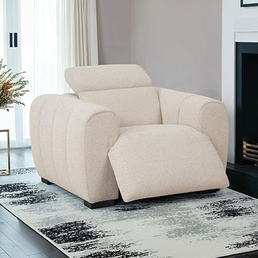 Thaddea Power Recliner In White
