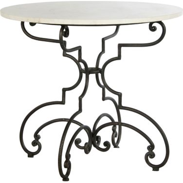 The French Ivory Iron And Marble Table