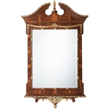 The India Silk Bedroom Wall Mirror In Brown