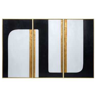 The Path 30" x 60" Accent Wall Art Set of 3 In Gold