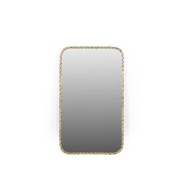 Thea 48 Inch Mirror with Forged Iron Frame In Brass