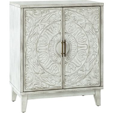 Thea Accent Cabinet In White