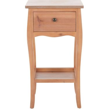 Thelma Red Maple End Table with Storage Drawer