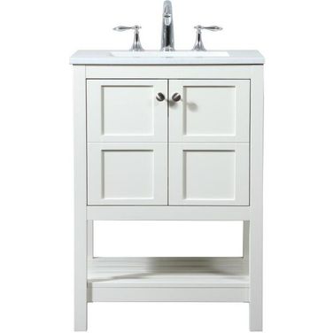 Theo 24 Inch Single Bathroom Vanity In White