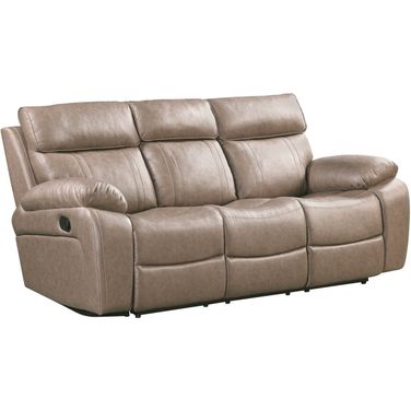 Theon Manual Sofa with Drop Down Table In Stokes Toffee