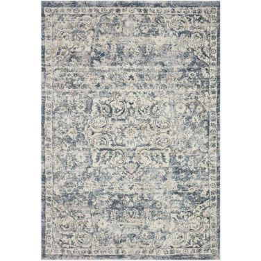 Theory Ivory/Blue 5'3" x 7'8" Rug