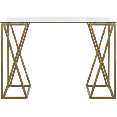 Theresa Gold and Glass Top Desk