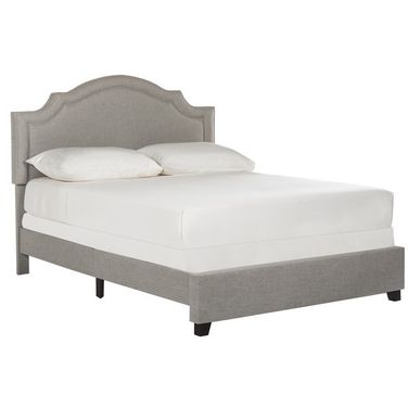 Theron Queen Bed in Light Grey