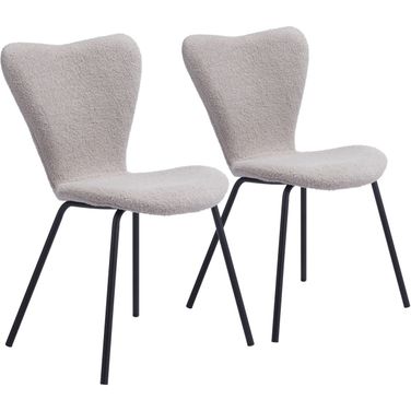 Thibideaux Dining Chair Set of 2 In Light Gray