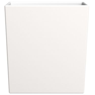 Thistle Poly Stone 15 Inch Dia. Planter In White