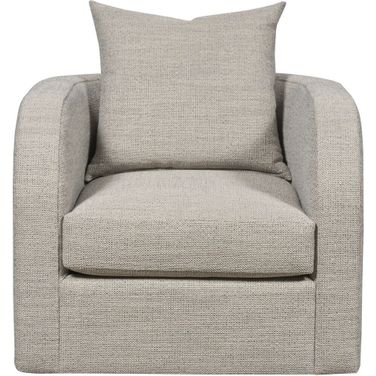 Thom Filicia Home Ostrum Swivel Chair In Blue and Tan
