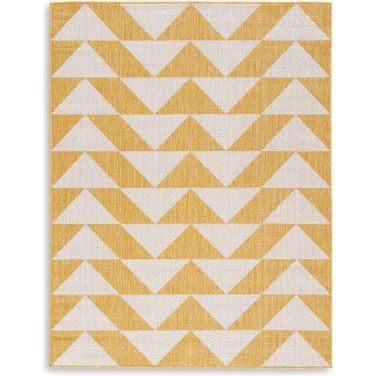 Thomley 8 ft x 10 ft Rug In Ivory and Yellow
