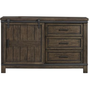 Thornwood Gray Barn Door Dresser