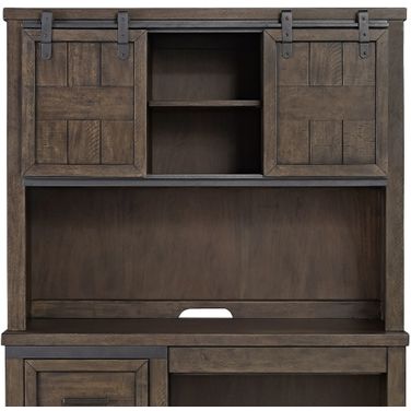 Thornwood Gray Double Barn Door Hutch