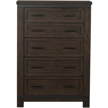 Thornwood Hills Rock Beaten Gray 5 Drawer Chest