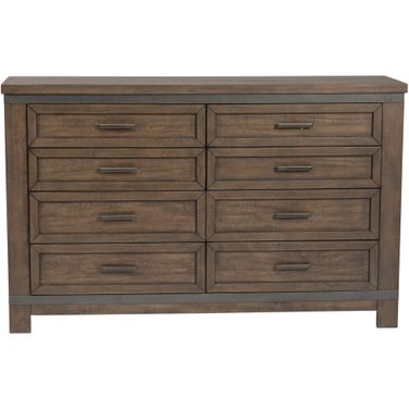 Thornwood Hills Rock Beaten Gray 8 Drawer Dresser